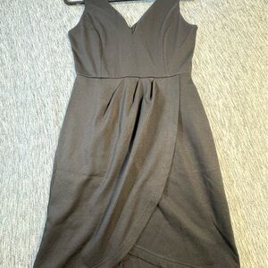 Chic Black High Low Women's Dress